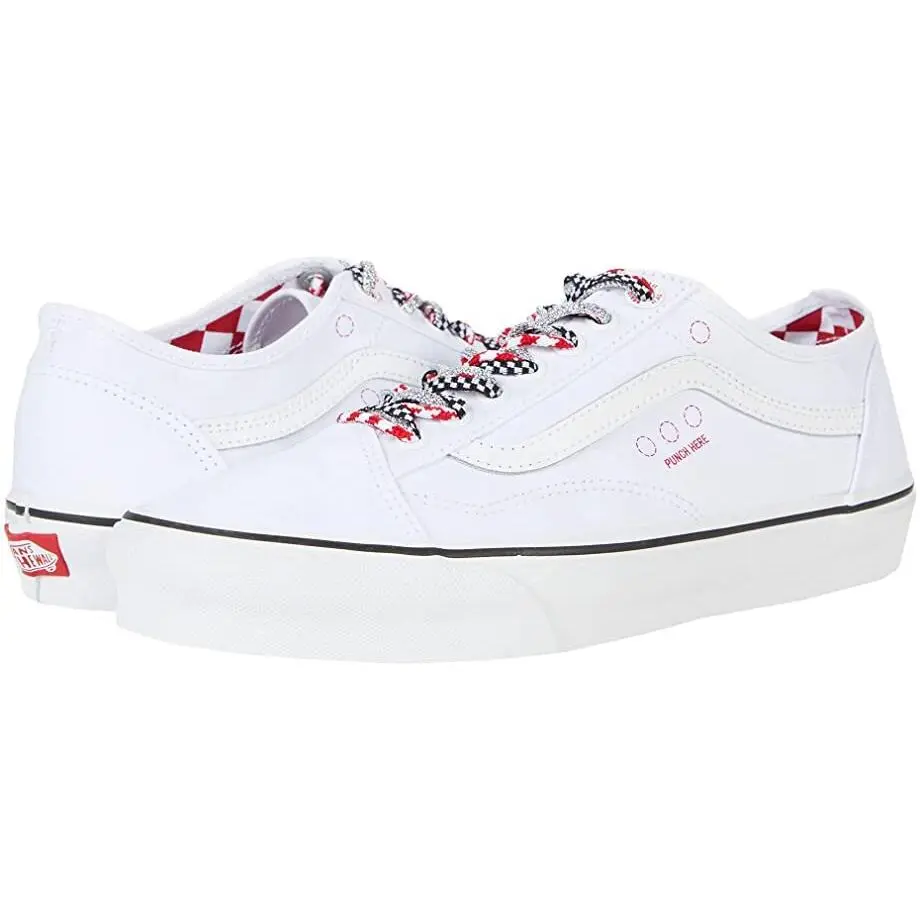 Vans Old Skool Tapered Canvas Diy Triple Lace Size 9 True White