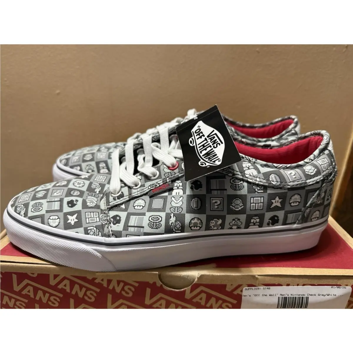 Men’s 11.5 - Vans x Nintendo Chukka Low Checkerboard Sneakers