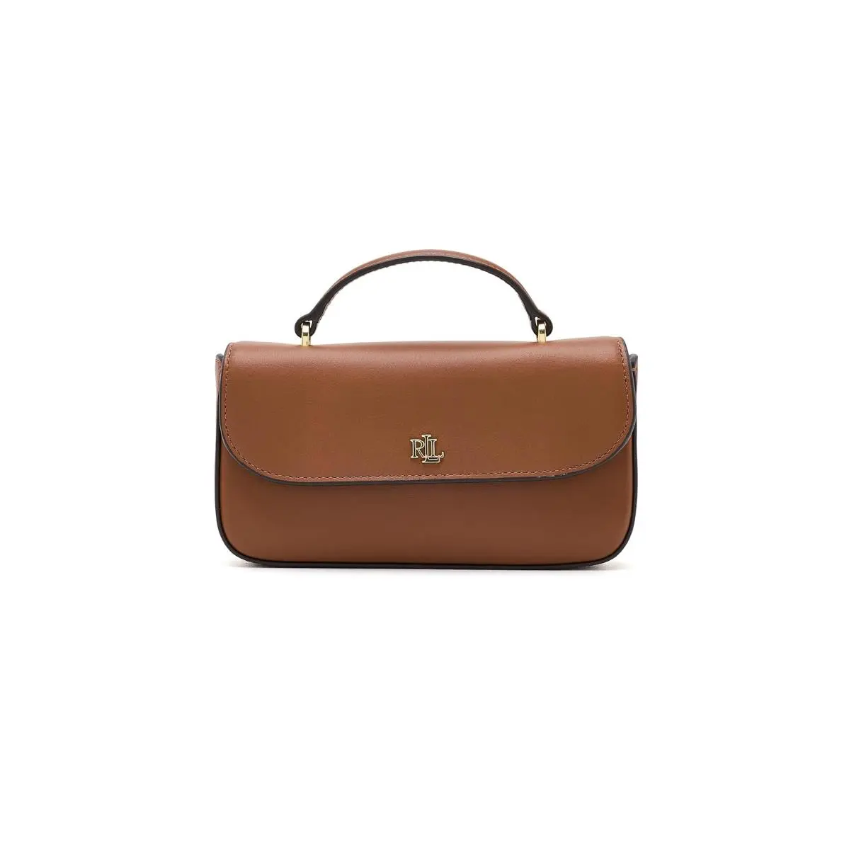 Woman`s Handbags Lauren  Leather Marcy Crossbody Wallet Lauren Tan by Ralph Lauren