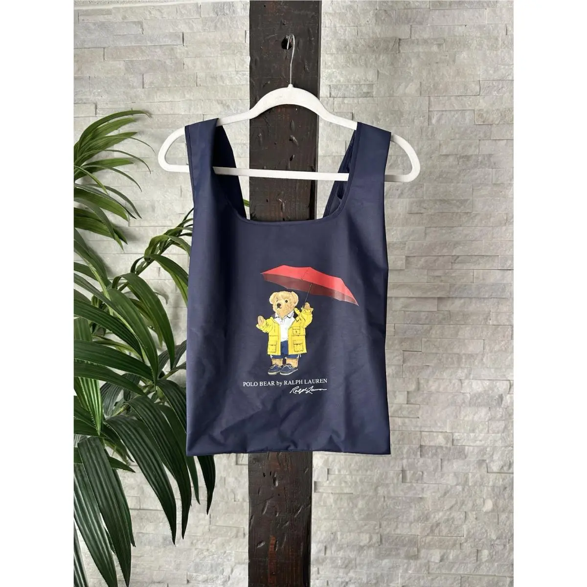 Ralph Lauren Japan Exclusive Navy Polo Bear Umbrella Waterproof Tote Bag
