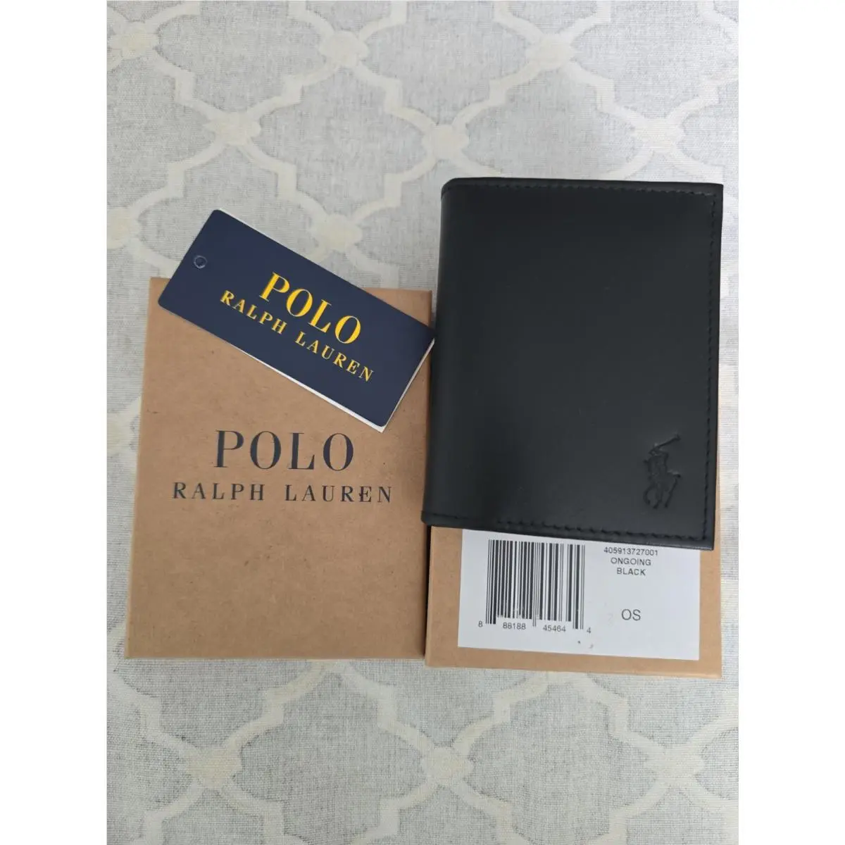 Polo Ralph Lauren Men`s Black Leather Wallet OS