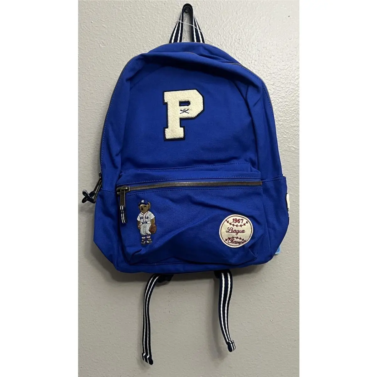 Polo Ralph Lauren Polo Bear Varsity Backpack Bag Collegiate Blue 9AR157-UA7
