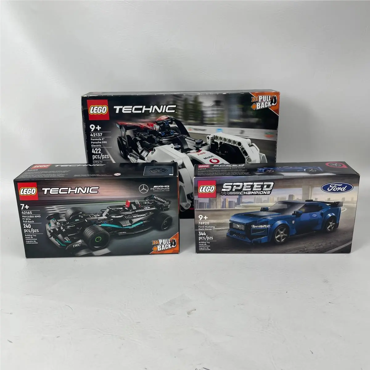 Lego Technic Speed Champions 3 Car Set Ford Mustang F1 Mercedes Porsche 99X