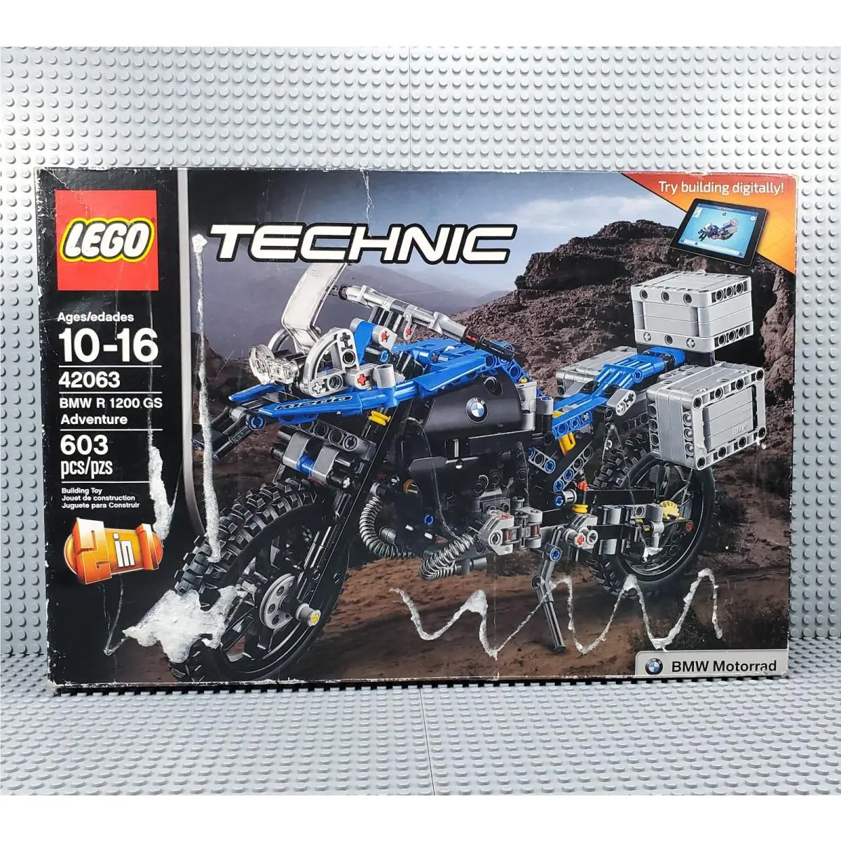 Lego - 42063 Bmw R 1200 GS Adventure - Technic - Retired 2018 - Ships Fast