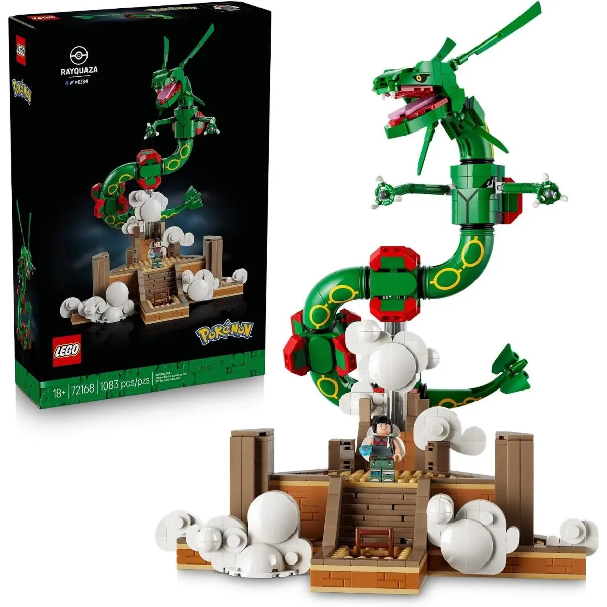 Lego Pokémon Rayquaza 72168: Ultimate Adult Building Experience - 1083 Pieces