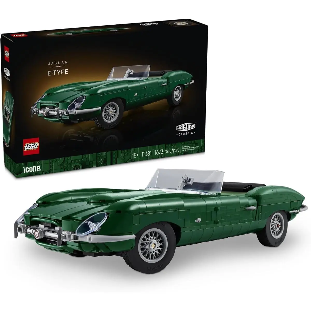 Jaguar E-type 1673-Piece Building Set - Creative Experience For Adults