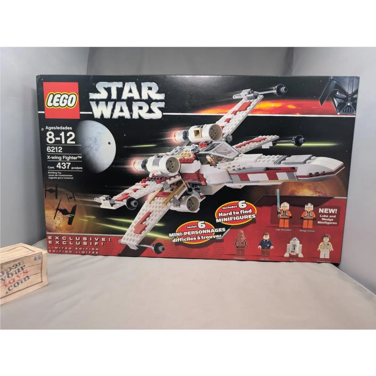 Lego 6212 Star Wars X-wing Fighter Retired Set Hoth Han and Leia