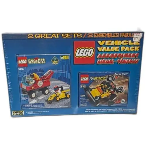 Lego Vehicle Value Pack 6468 6519 Turbo Tiger Tow Truck 2000