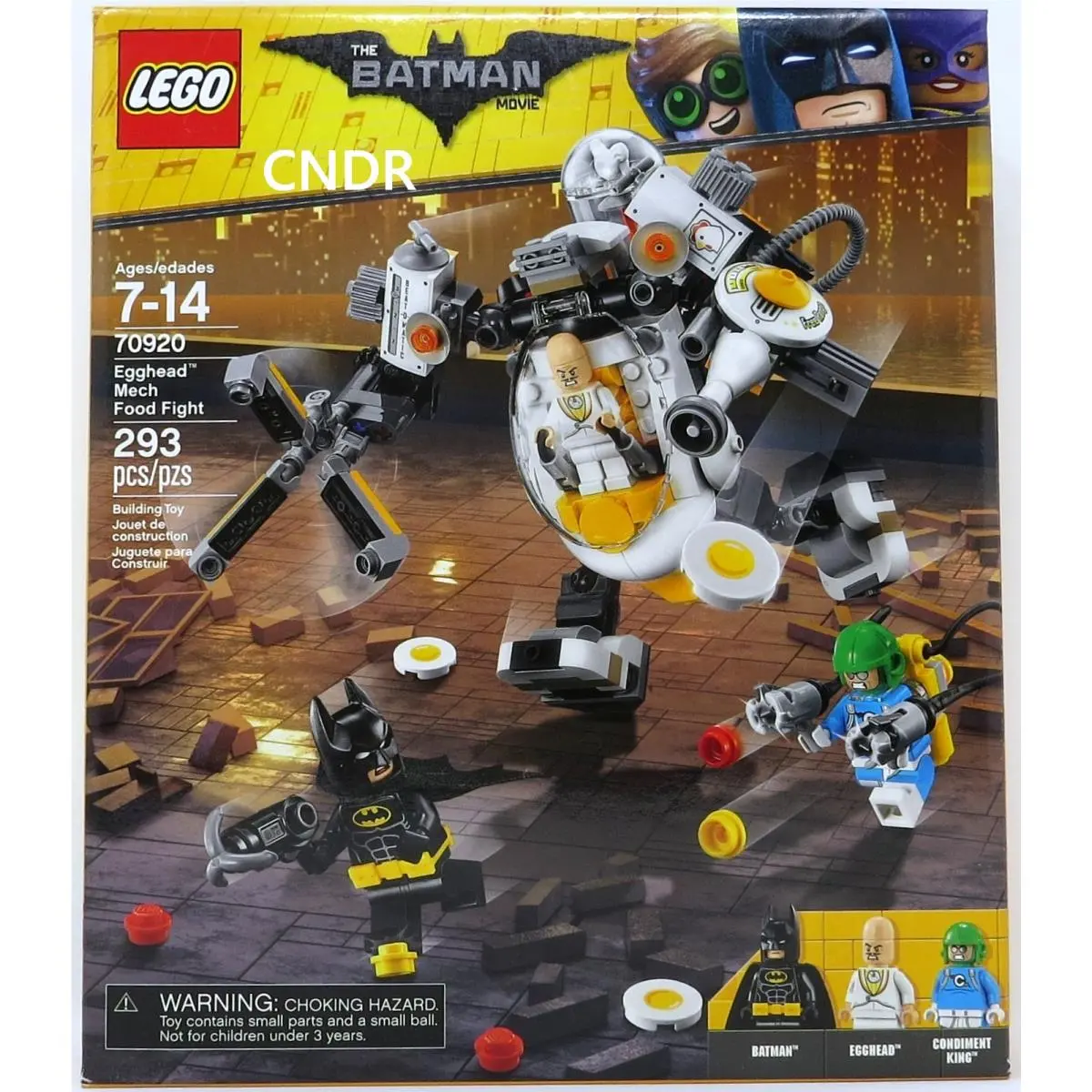 Lego Batman Movie Set 70920 Egghead Mech Food Fight W/ Condiment King See