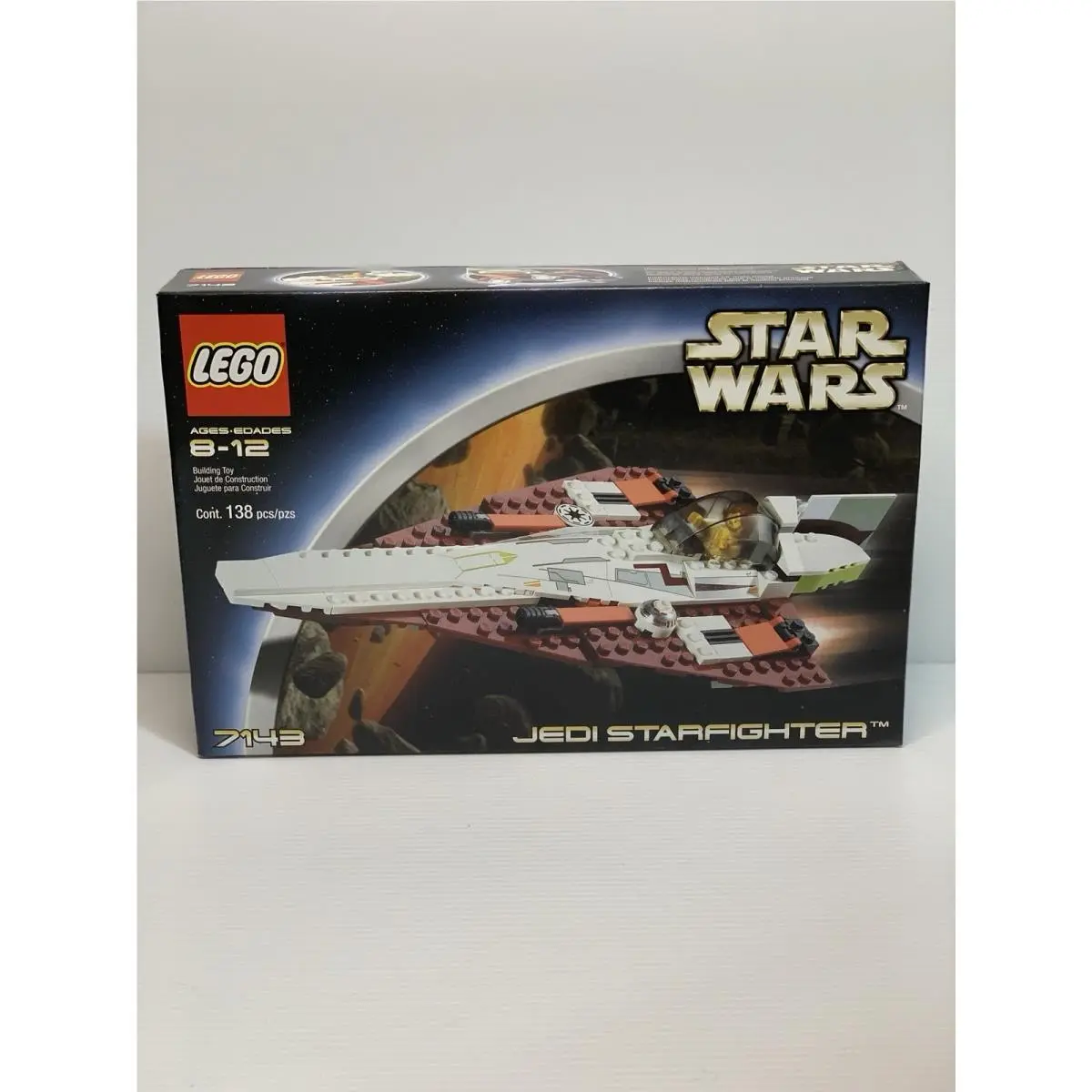 2002 Lego 7143 Star Wars Jedi Starfighter - 138 Pcs - Retired - Obi