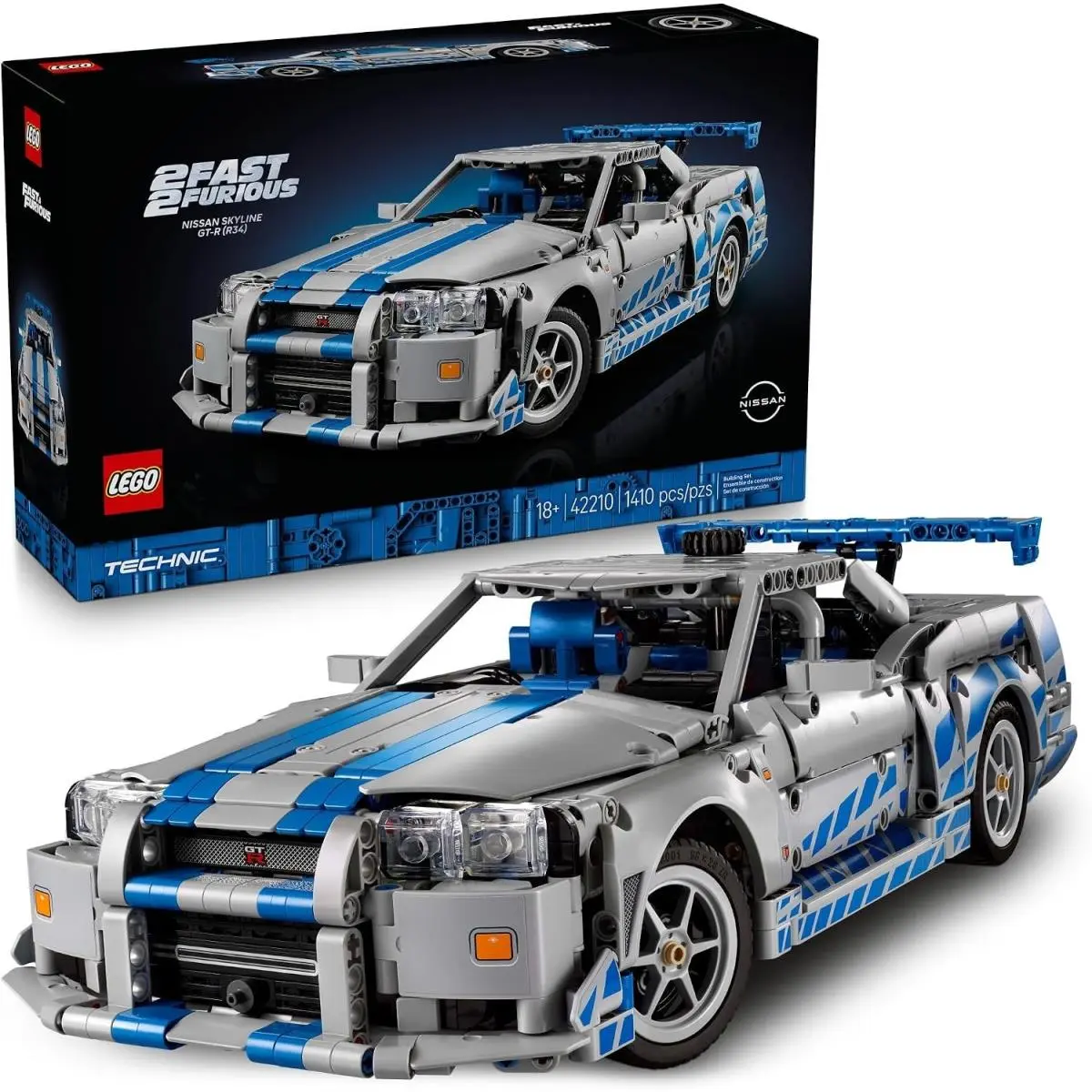 Lego Technic Nissan Skyline Gt-r Diy Kit - Drift Function Detailed