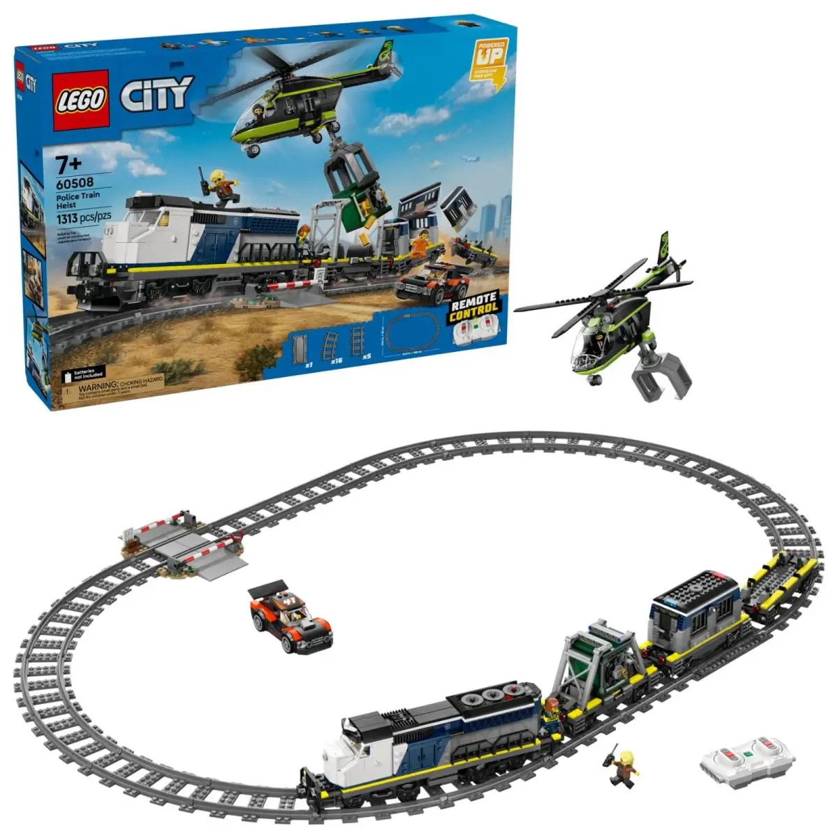 Lego® City Police Train Heist Set 60508 with Remote Control 1313 Pcs