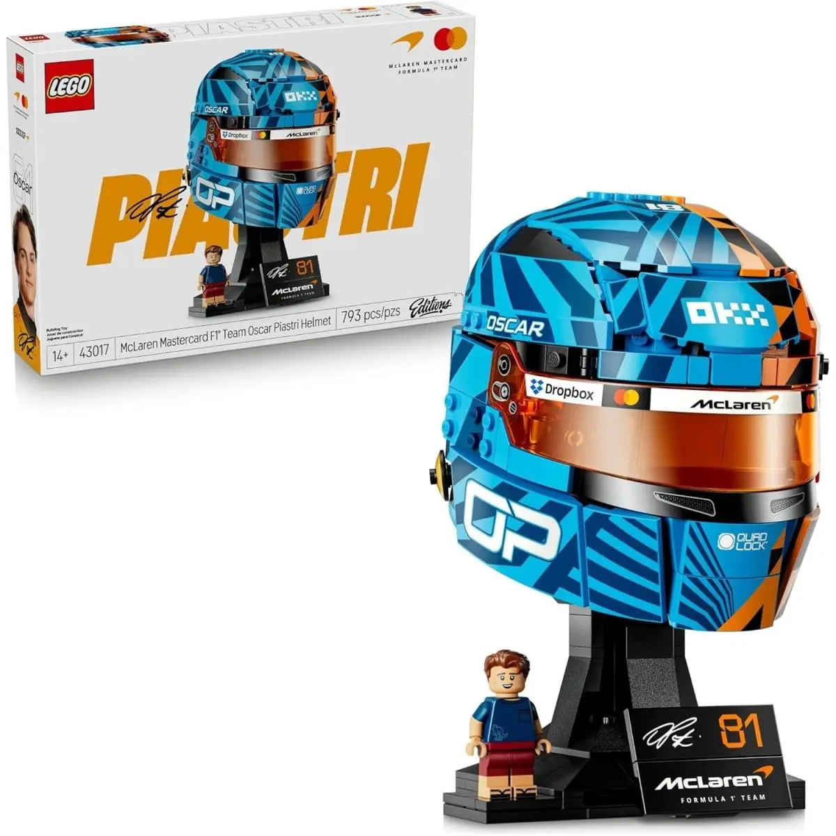 Lego Editions Mclaren Mastercard F1 Team Oscar Piastri Helmet Building Set