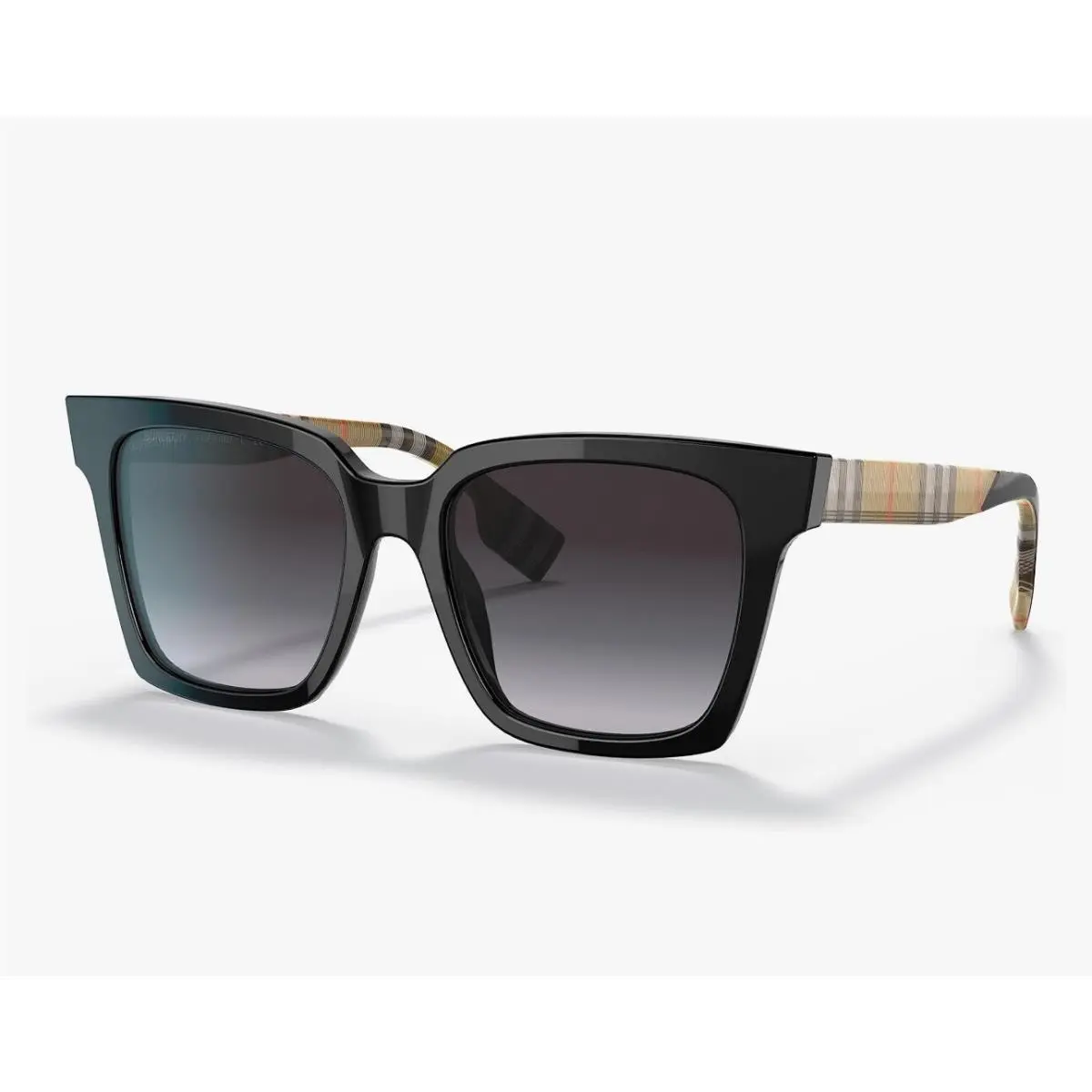 Burberry BE4335 Luxury Black and Plaid Maple Sunglasses