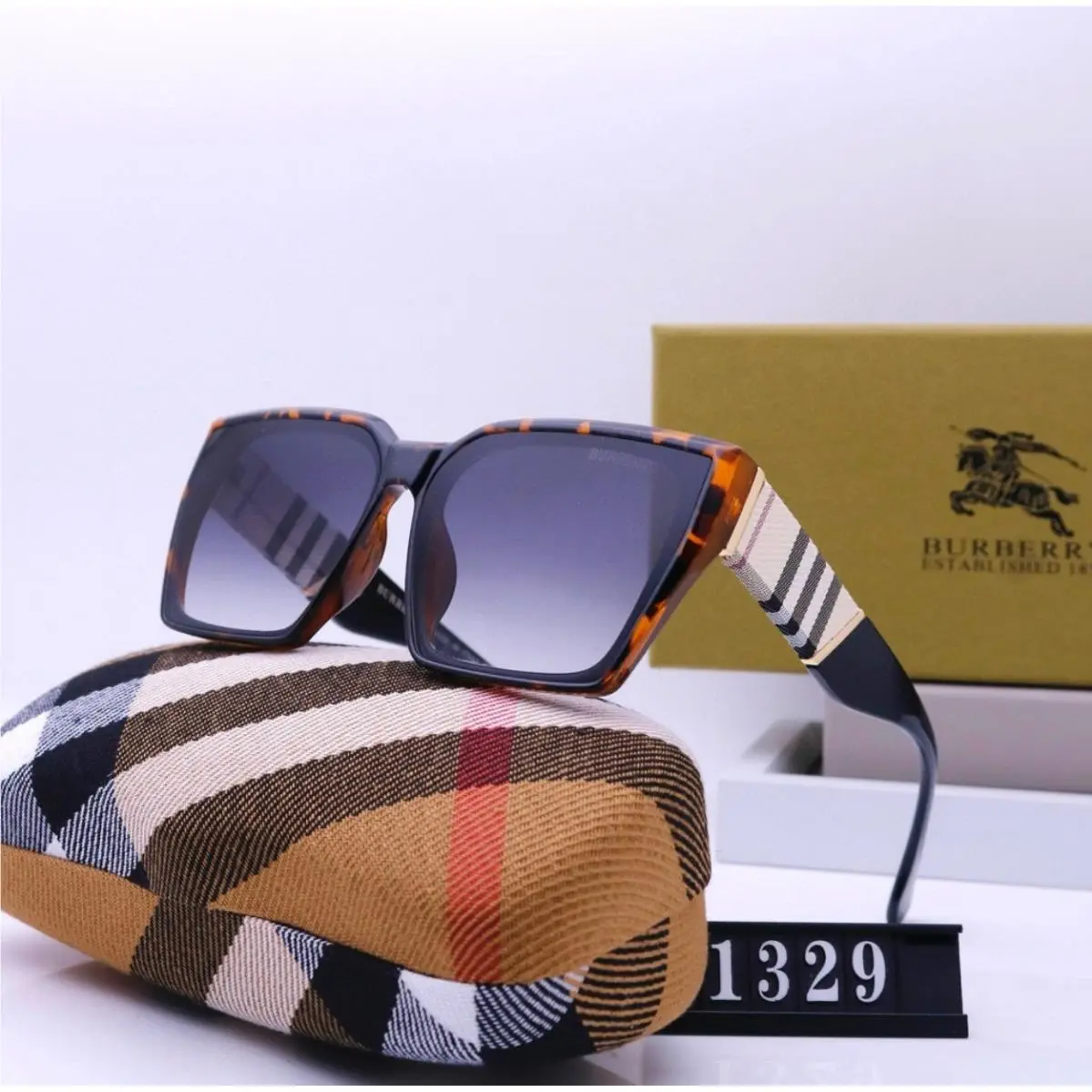 Burberry Tortoiseshell Sunglasses 55-20-145 Supports Make-a-wish Foundation