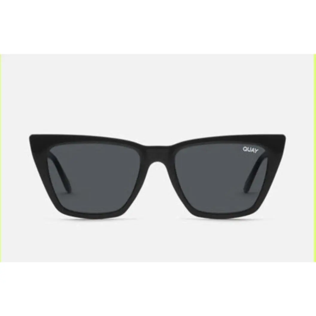 Quay Call The Shots Cat Eye Polarized Sunglasses Black Smoke