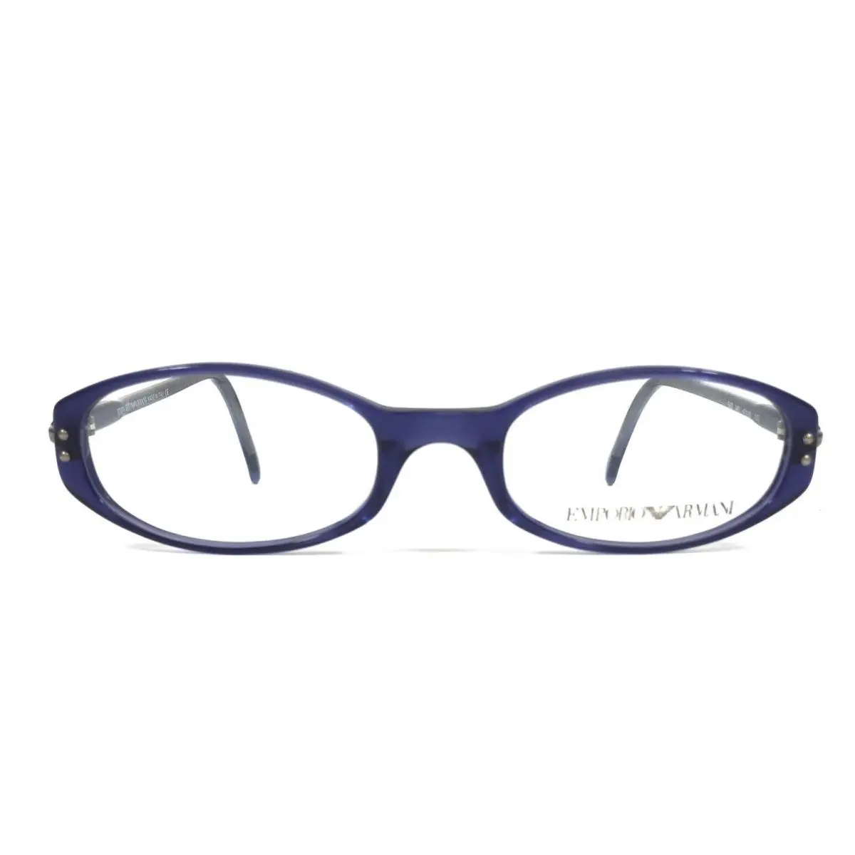 Emporio Armani Eyeglasses Frames 567 342 Navy Blue Gray Oval Full Rim 47-18-125