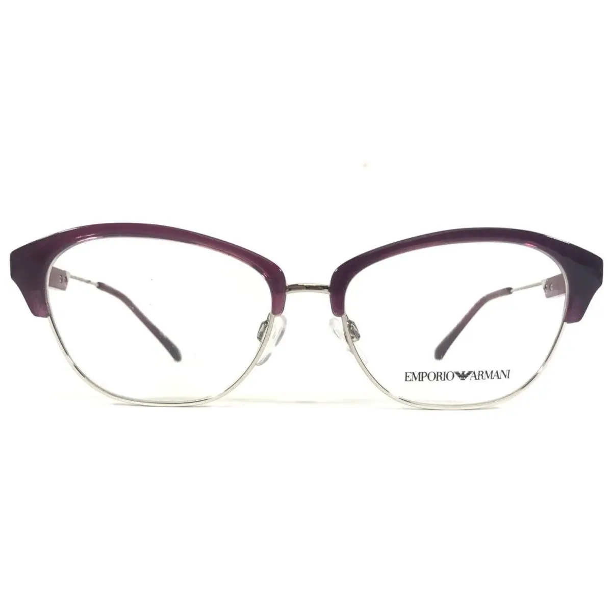 Emporio Armani Eyeglasses Frames EA3115 5611 Clear Purple Silver Round 54-16-140