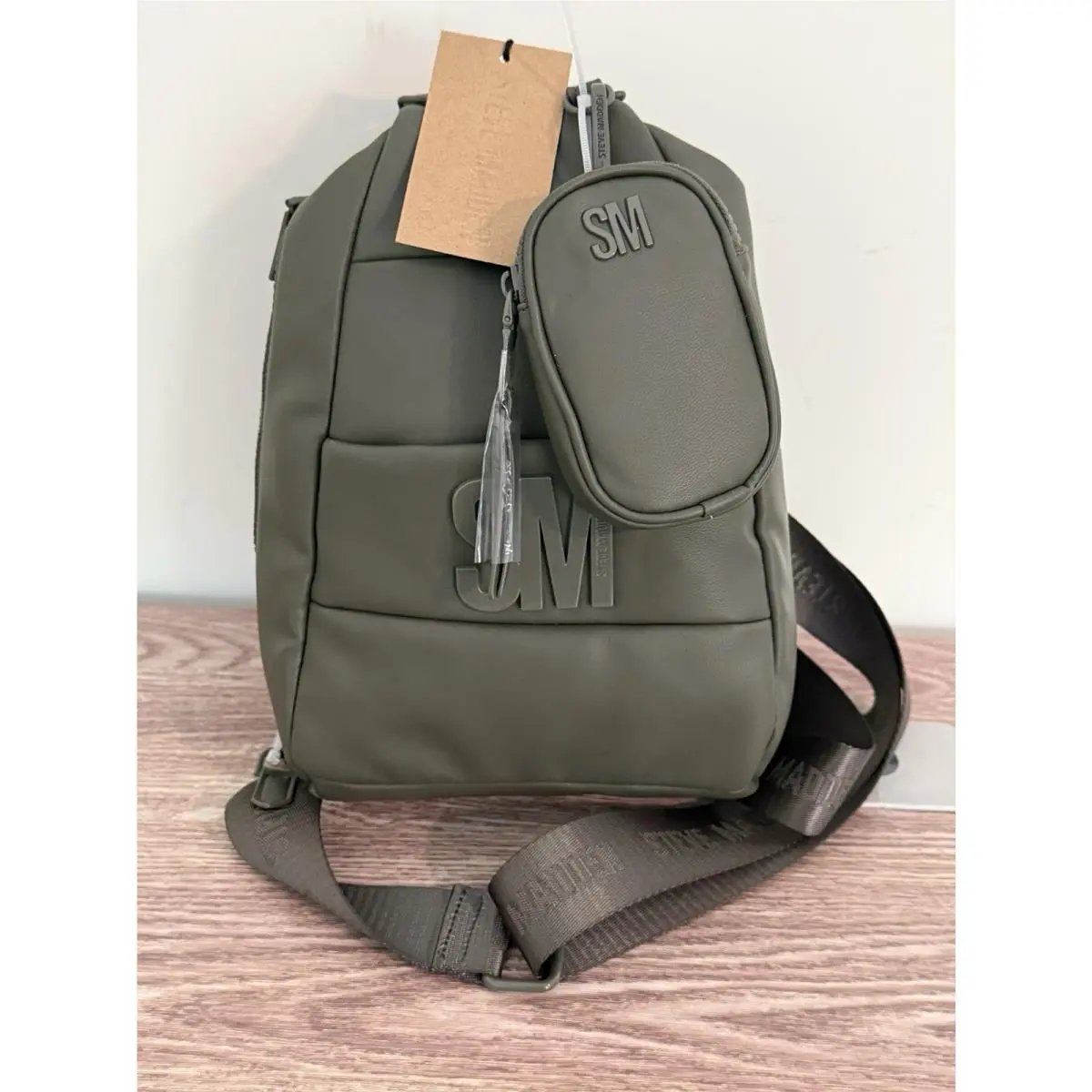 Steve Madden Juniper Bjayaa 2 Dark Green Backpack with Coin Purse - DT62420
