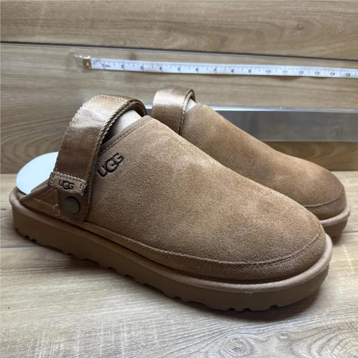 Ugg Chestnut Goldencoast II Clog Suede Platform Sandals Men US 13