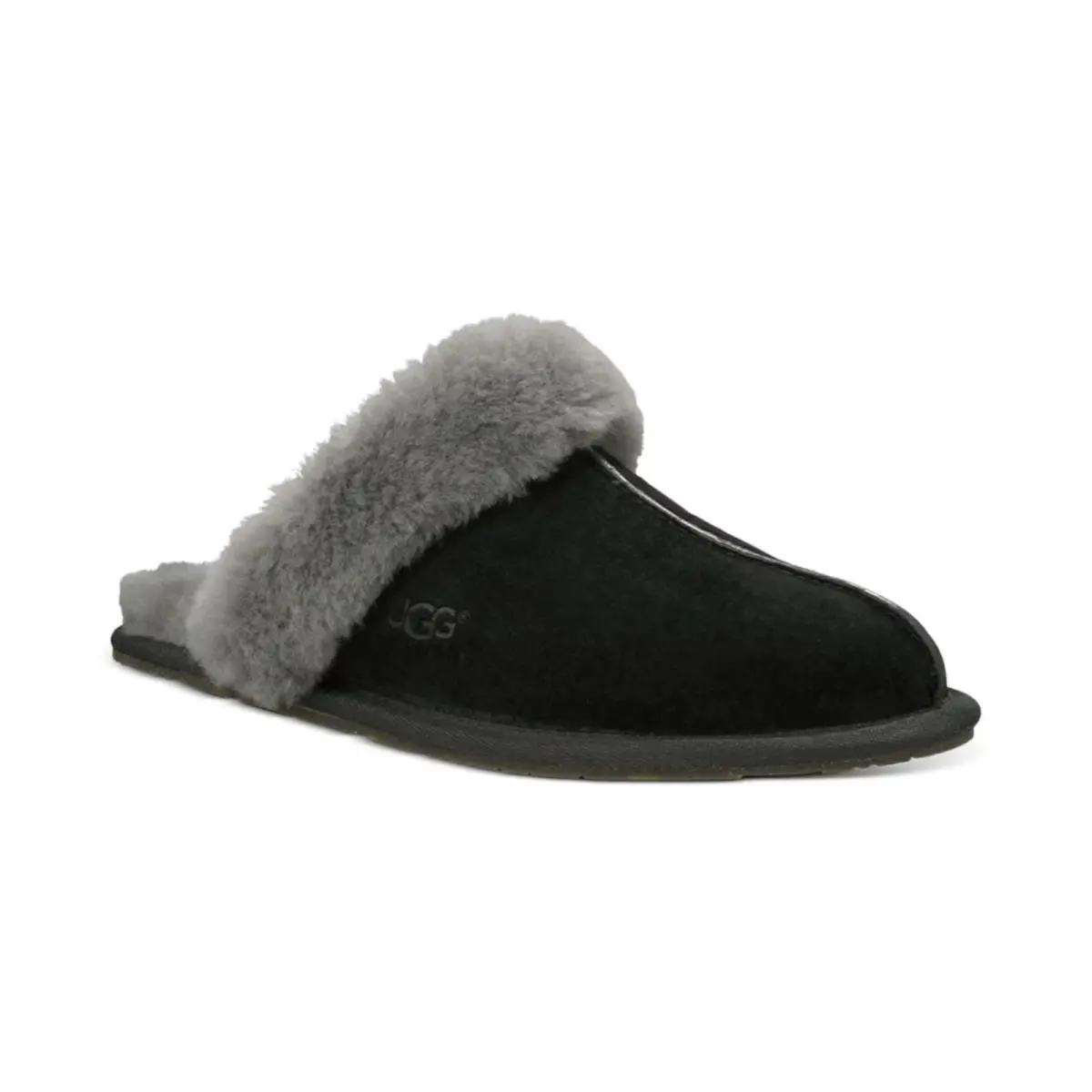 Women`s Ugg Scuffette II Slip On Slippers Black/ Gray SZ 5 M