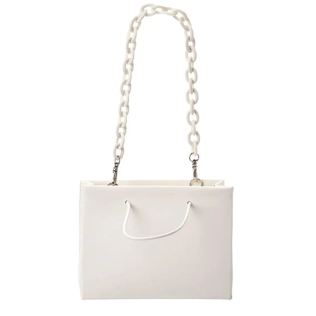 Chanel Medea Leather Tote Pre-loved Women`s White