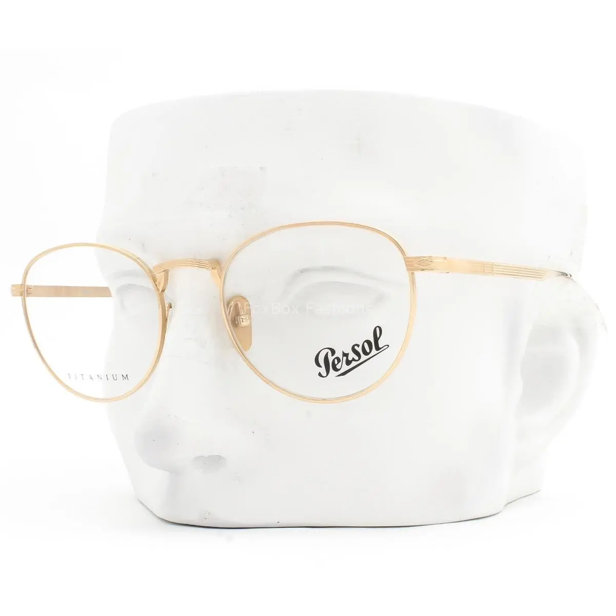 Persol Eyeglasses Glasses PO5002-VT 8000 Shiny Gold Titanium 49mm with Case
