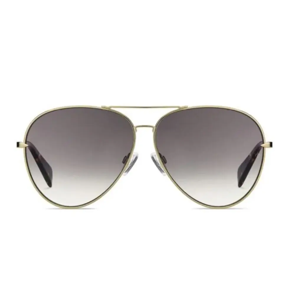 Women`s Rag Bone Gold Gray Gradient 63MM Metal Aviator Sunglasses