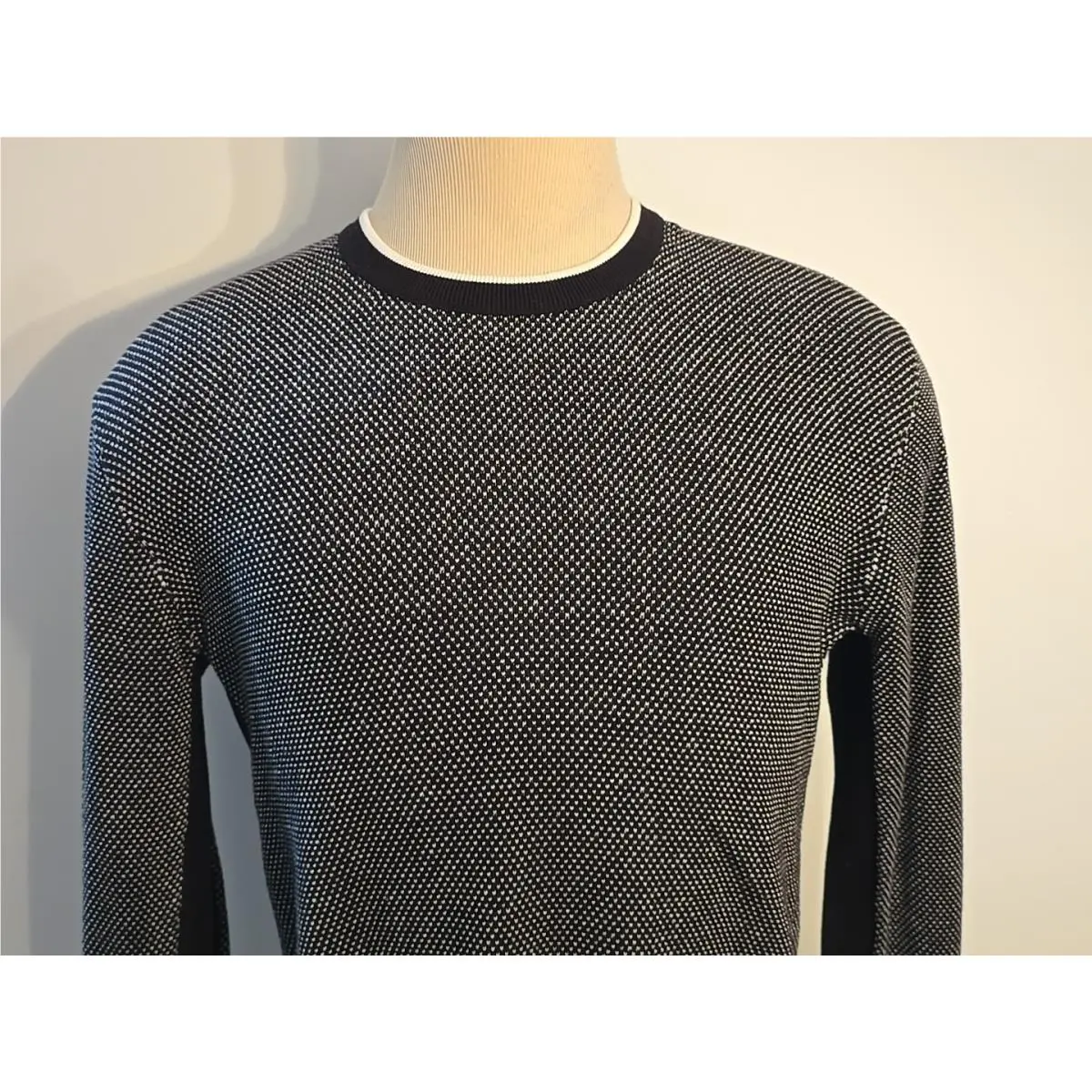 Rag Bone Men`s Black Mitch Crewneck Sweater Size M