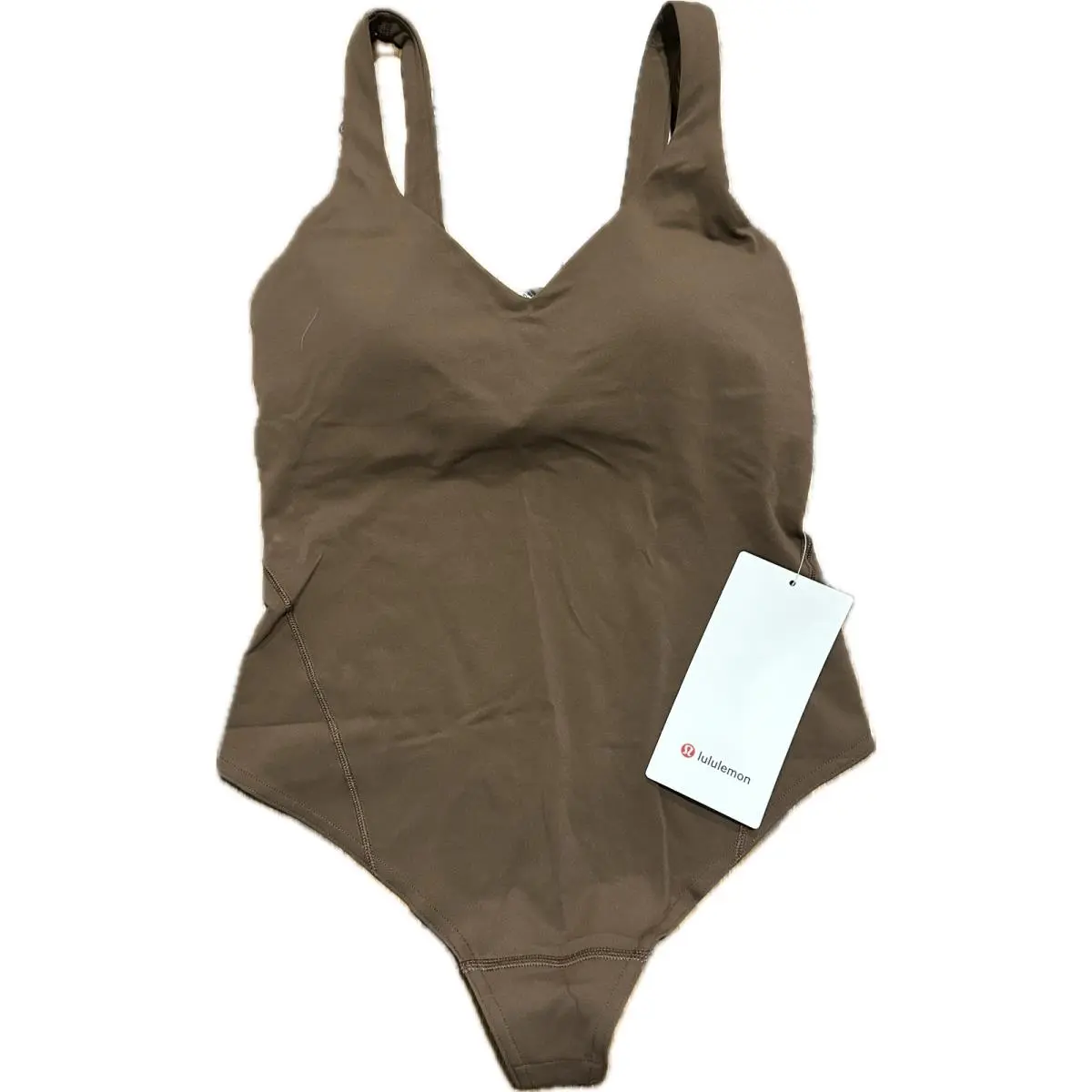 Lululemon Align Bodysuit Java Brown Tight Fit Thong Cut