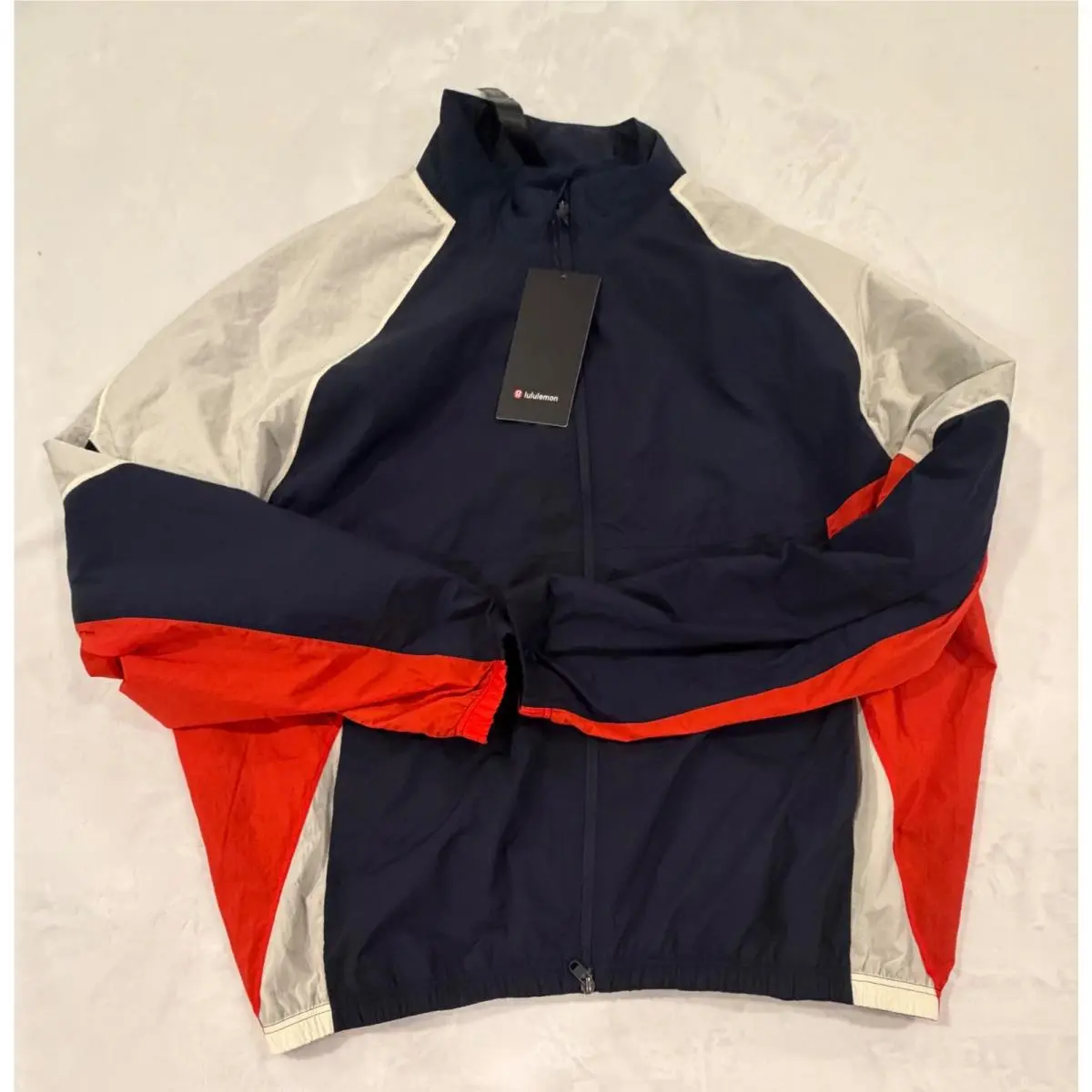 Lululemon Track Jacket Mens XL Nylon Oversized Full-zip Pockets Retro 90`s