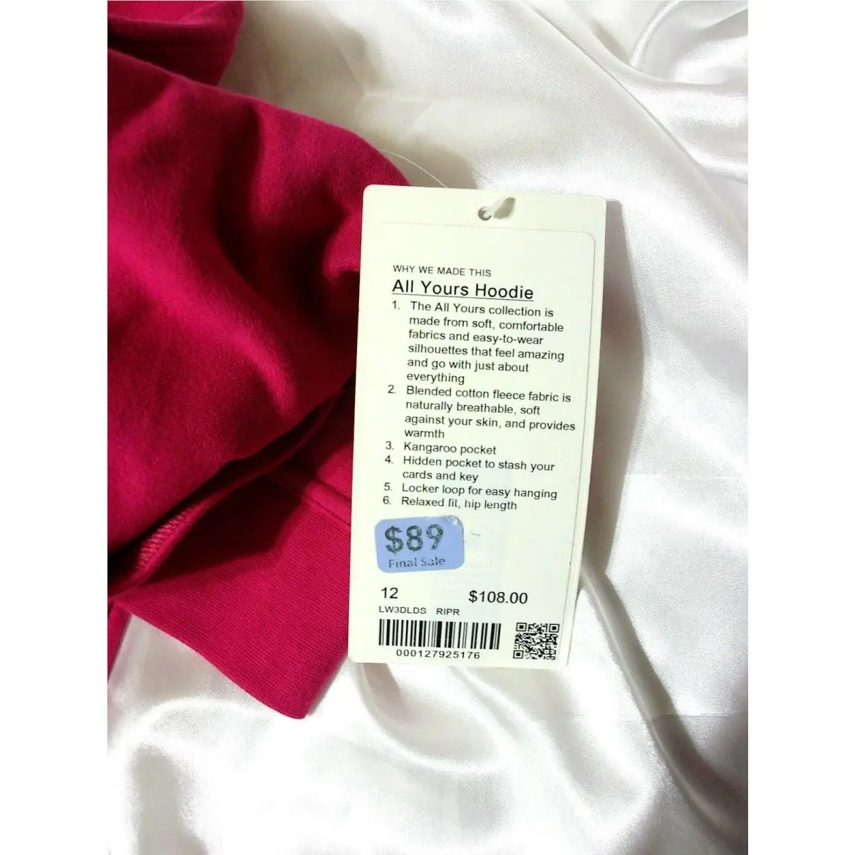 Lululemon clothing - Ripened Raspberry 1