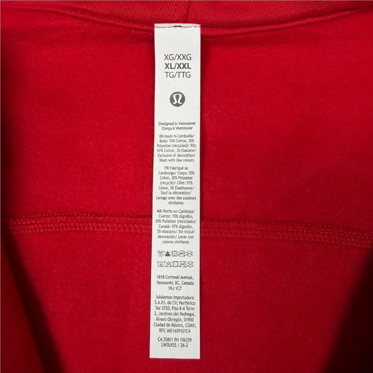 Lululemon clothing - Red 1