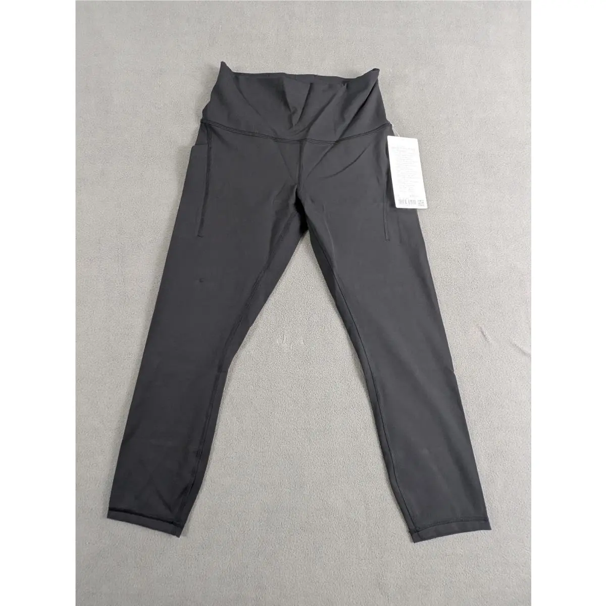 Lululemon Wunder Train High Rise Crop 23 Pockets Black Size 8 LW6CEPS