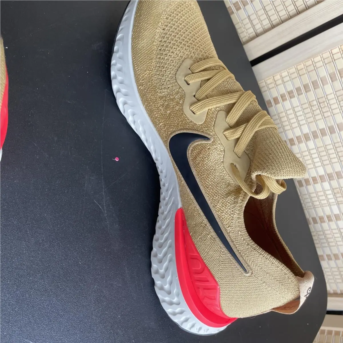 Nike shoes - Nike Epic React - Epic React - BQ8928-700 - Gold, Manufacturer: Club Gold/Metallic Gold-Black-Red Orbit-Desert Orange 9