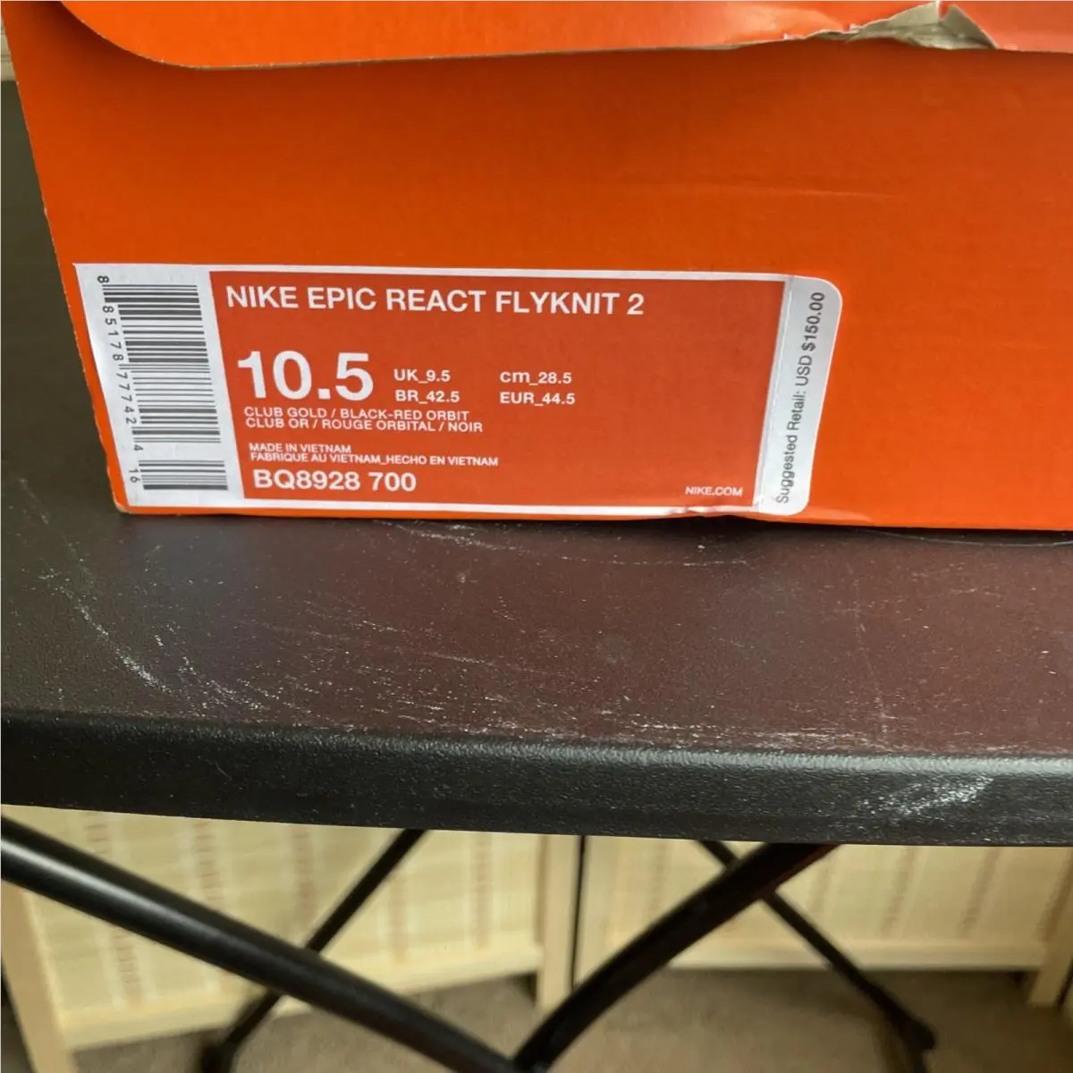 Nike shoes - Nike Epic React - Epic React - BQ8928-700 - Gold, Manufacturer: Club Gold/Metallic Gold-Black-Red Orbit-Desert Orange 13