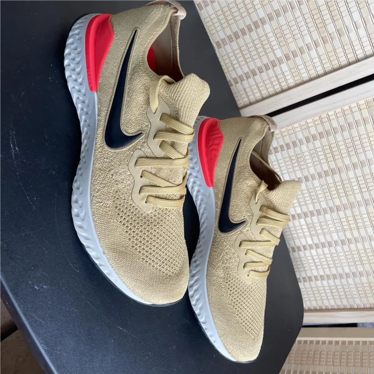 Nike shoes - Nike Epic React - Epic React - BQ8928-700 - Gold, Manufacturer: Club Gold/Metallic Gold-Black-Red Orbit-Desert Orange 2