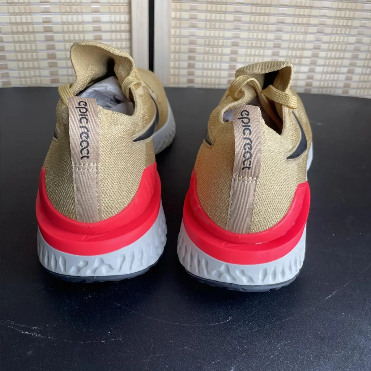 Nike shoes - Nike Epic React - Epic React - BQ8928-700 - Gold, Manufacturer: Club Gold/Metallic Gold-Black-Red Orbit-Desert Orange 3
