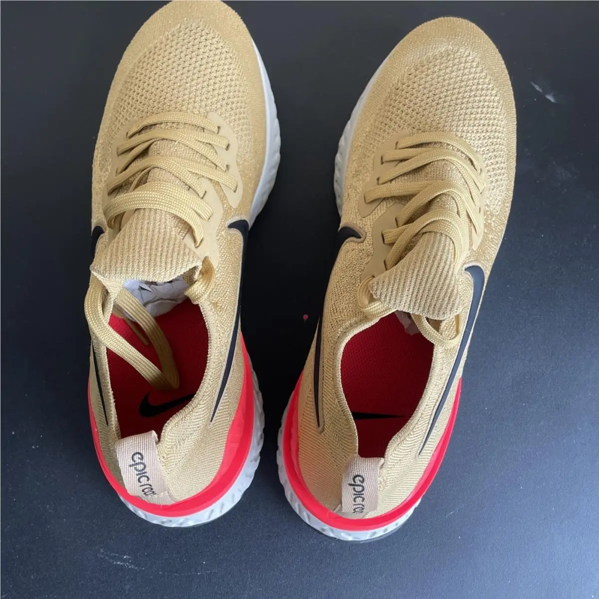 Nike shoes - Nike Epic React - Epic React - BQ8928-700 - Gold, Manufacturer: Club Gold/Metallic Gold-Black-Red Orbit-Desert Orange 5