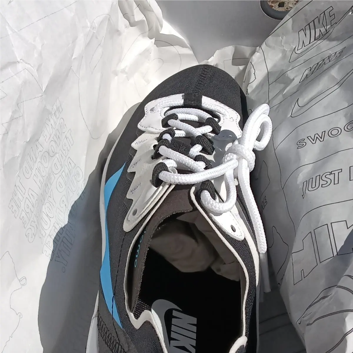 Nike shoes - Nike React Element 55 - React Element - custom/ Nike by you - Black / Aqua Blue / White / Pure Platinum 1
