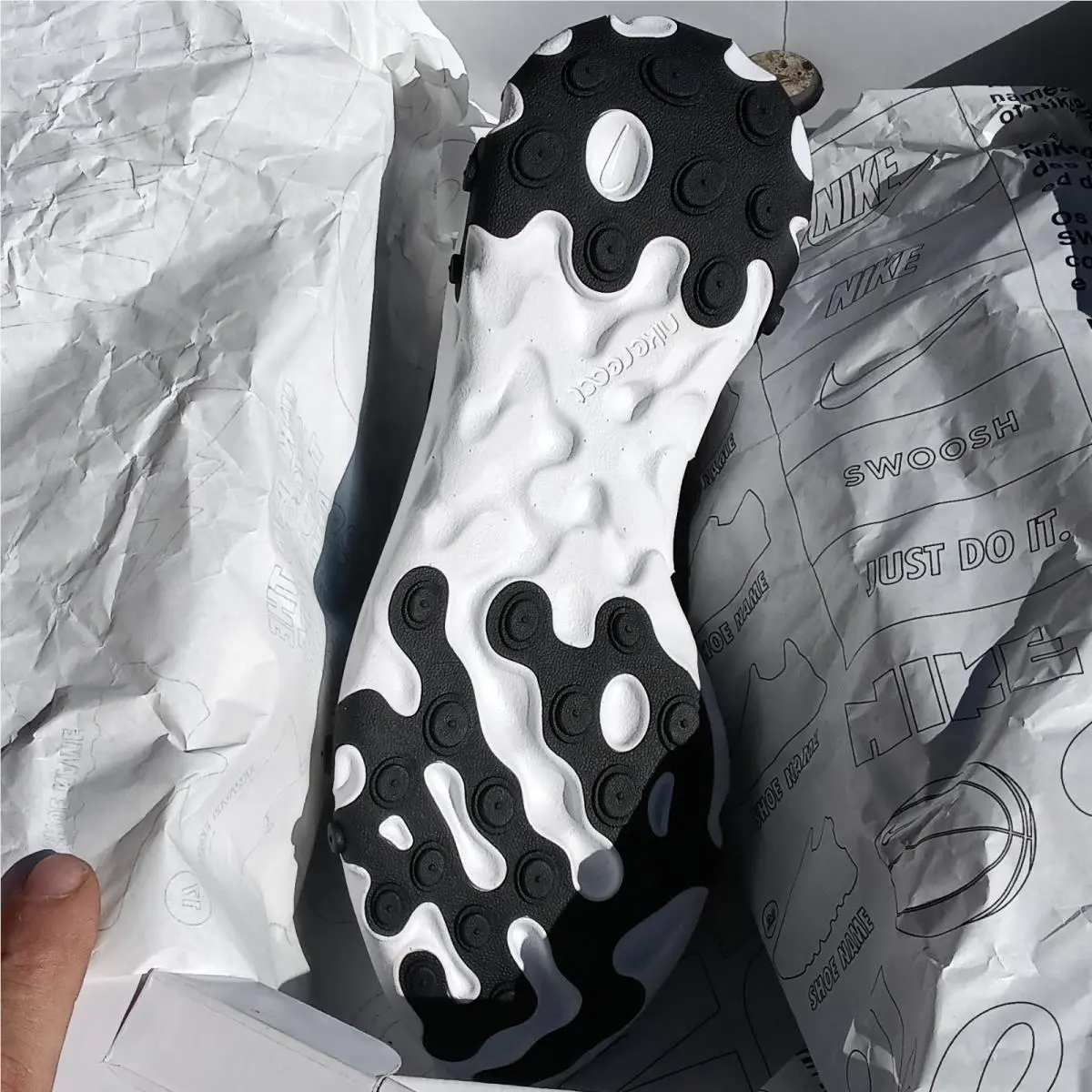 Nike shoes - Nike React Element 55 - React Element - custom/ Nike by you - Black / Aqua Blue / White / Pure Platinum 3