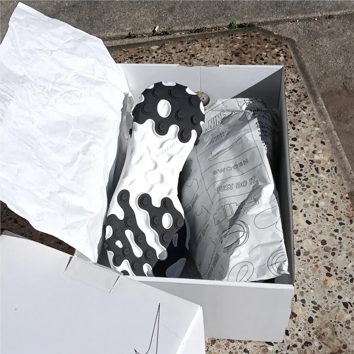 Nike shoes - Nike React Element 55 - React Element - custom/ Nike by you - Black / Aqua Blue / White / Pure Platinum 4
