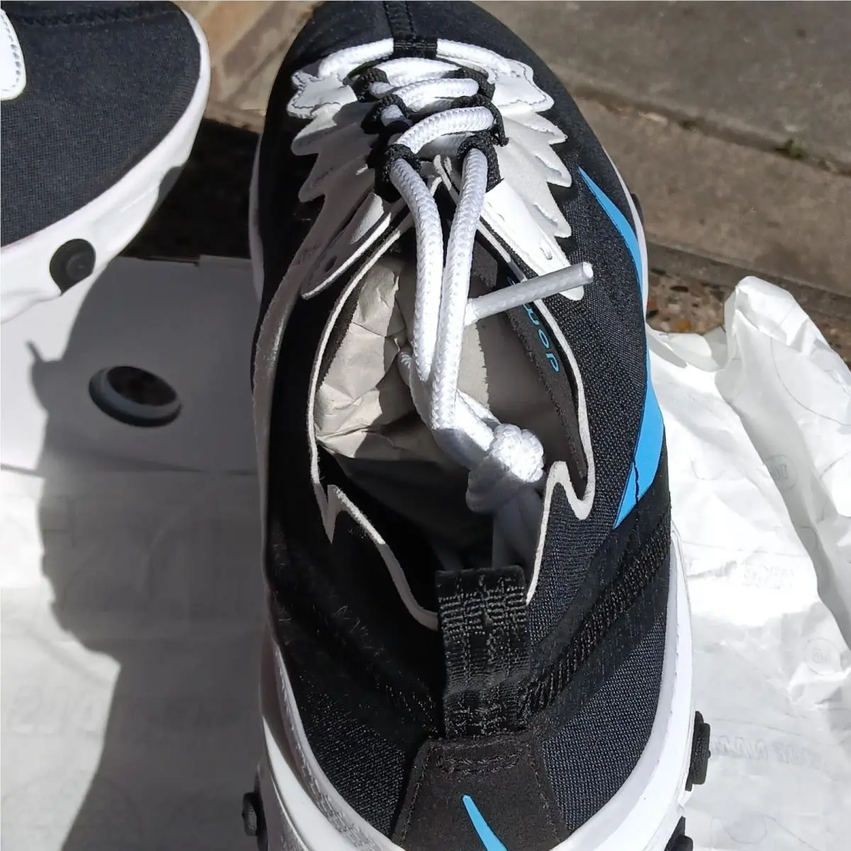 Nike shoes - Nike React Element 55 - React Element - custom/ Nike by you - Black / Aqua Blue / White / Pure Platinum 6