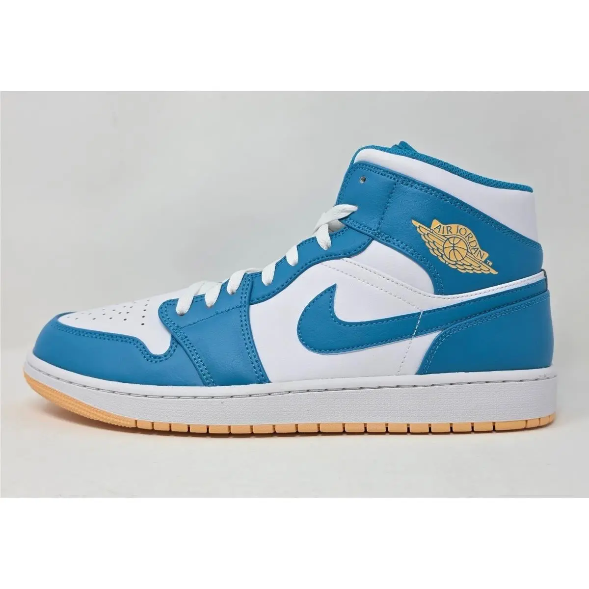 Nike shoes - Jordan 1 Mid Aquatone Celestial Gold White - Blue 4