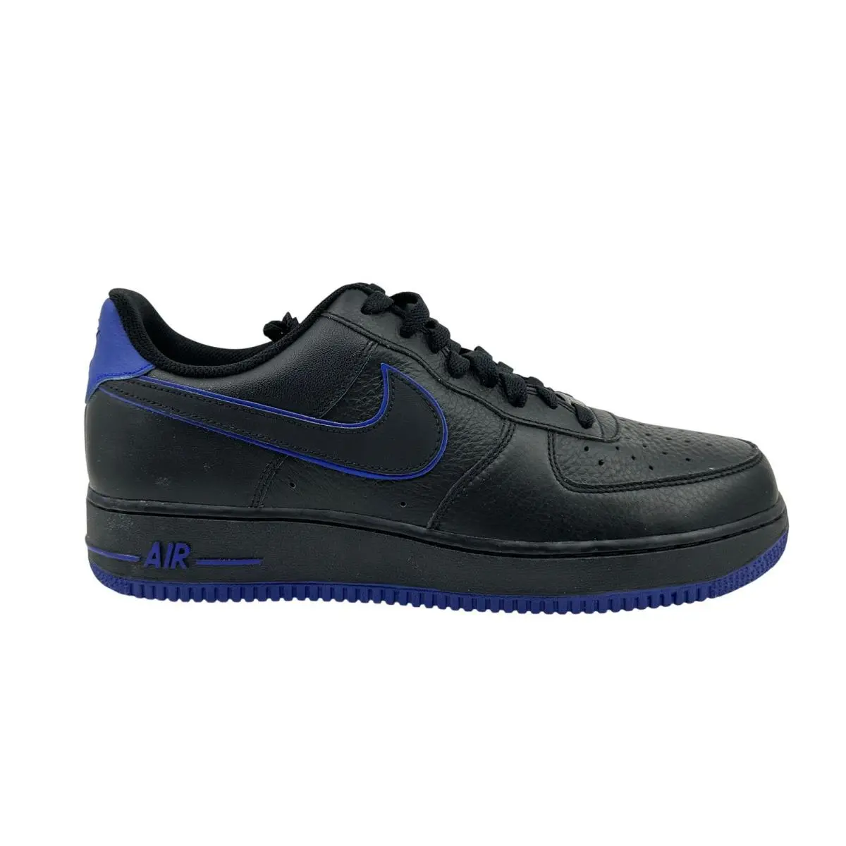 Nike Air Force 1 Black Blue Mens Size 11 Athletic Sneaker