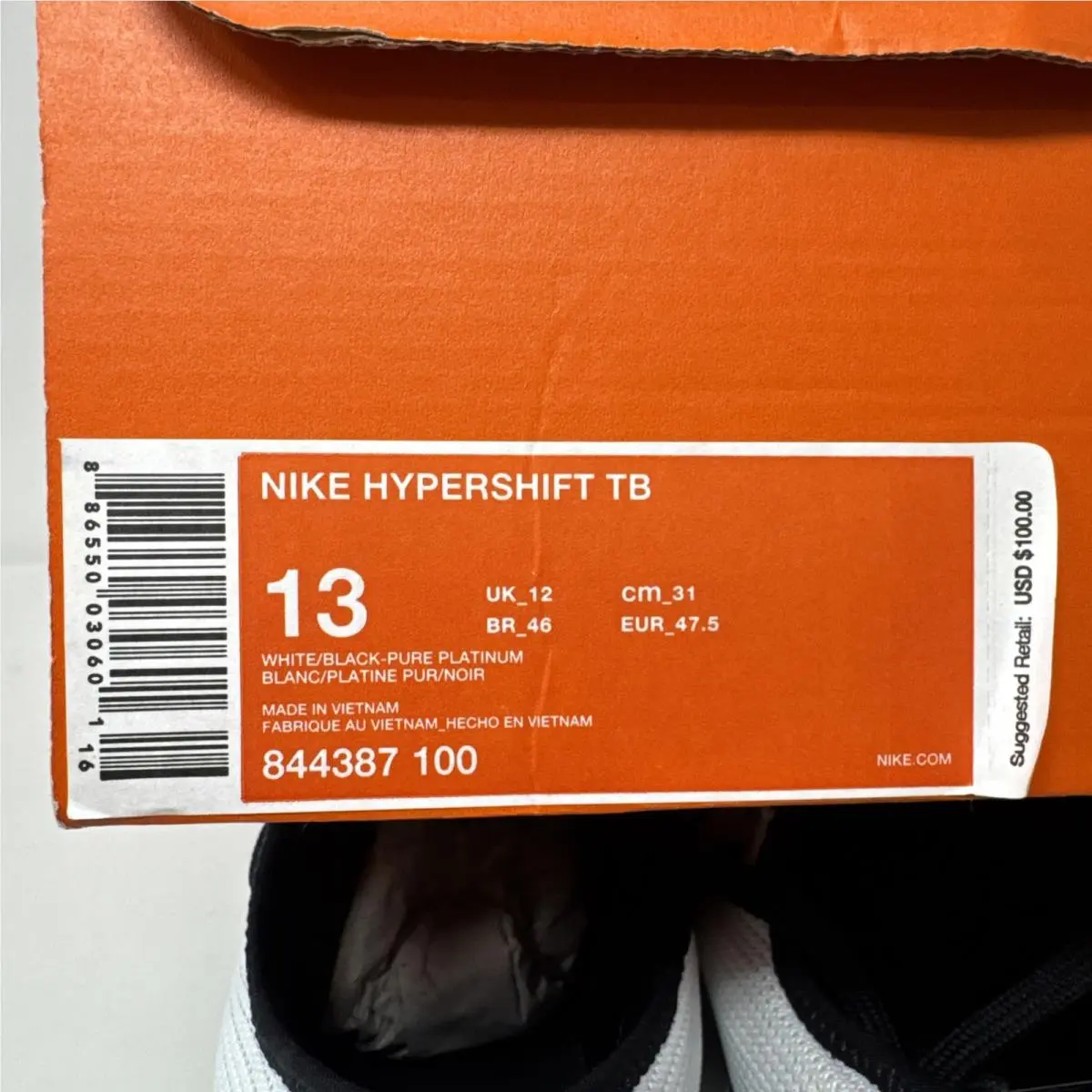 Nike shoes - Nike Hypershift - Hypershift - 844387-100 - White (UPC: 886550030601) 6