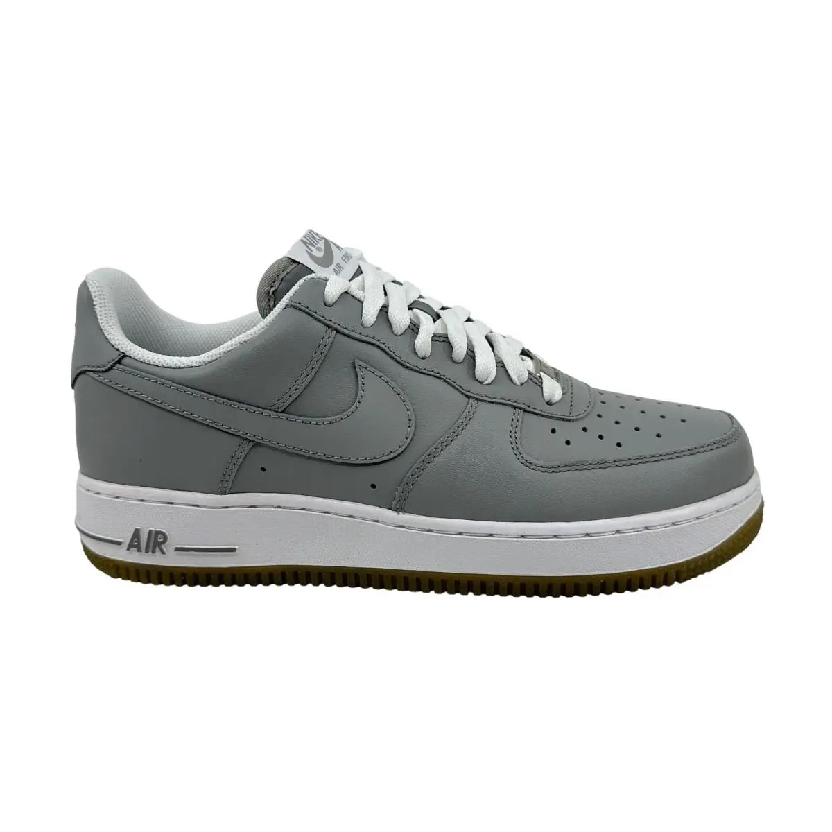 Nike Air Force 1 `07 Medium Grey White Mens Size 8 Athletic Sneaker
