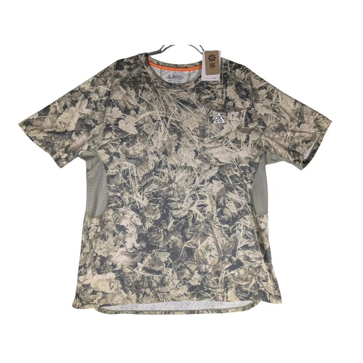 Nike Acg Dri-fit Adv Solar Chase Camo Trail Running Shirt Mens 2XL Japan