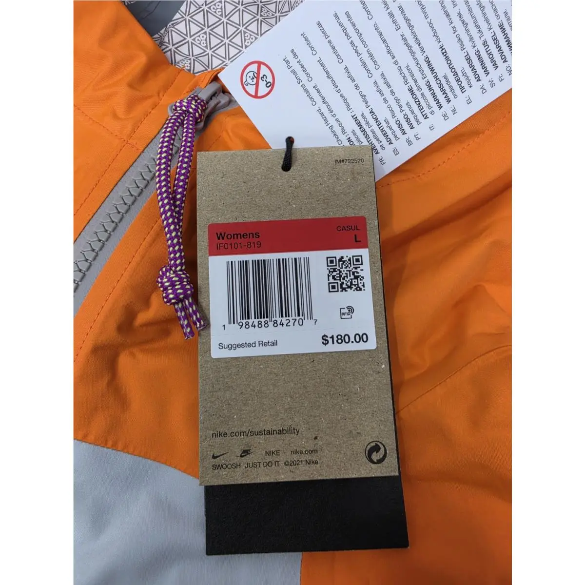 Nike clothing - Nike ACG - ACG - orange-gray (UPC: 0198488837178) 2