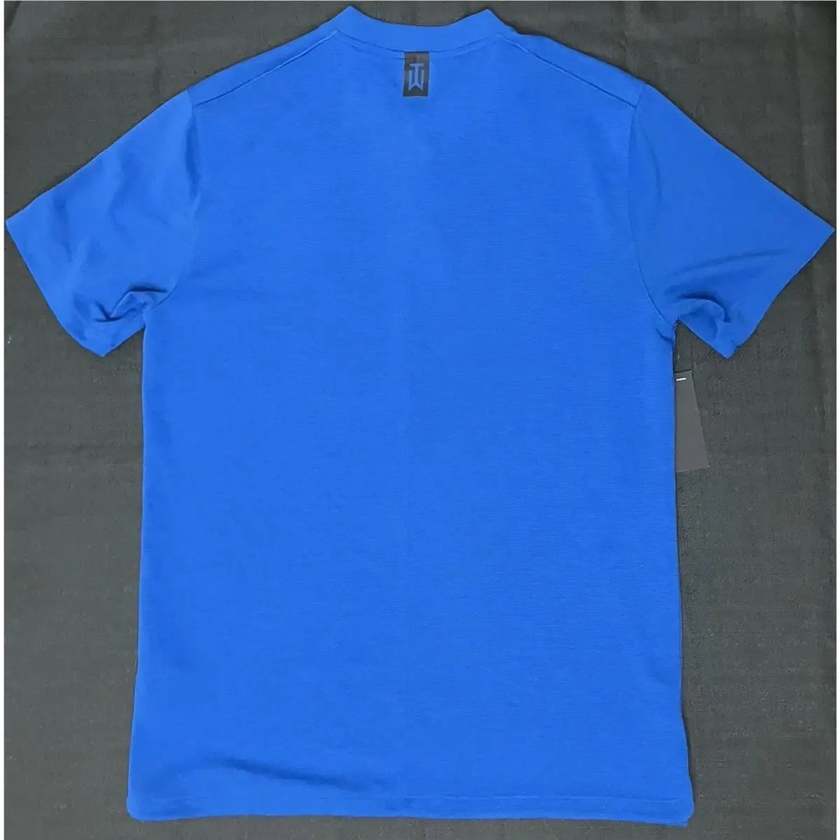 Nike clothing - TW Tiger Woods AeroReact Mock Blade Polo - Game Royal Blue Black 3